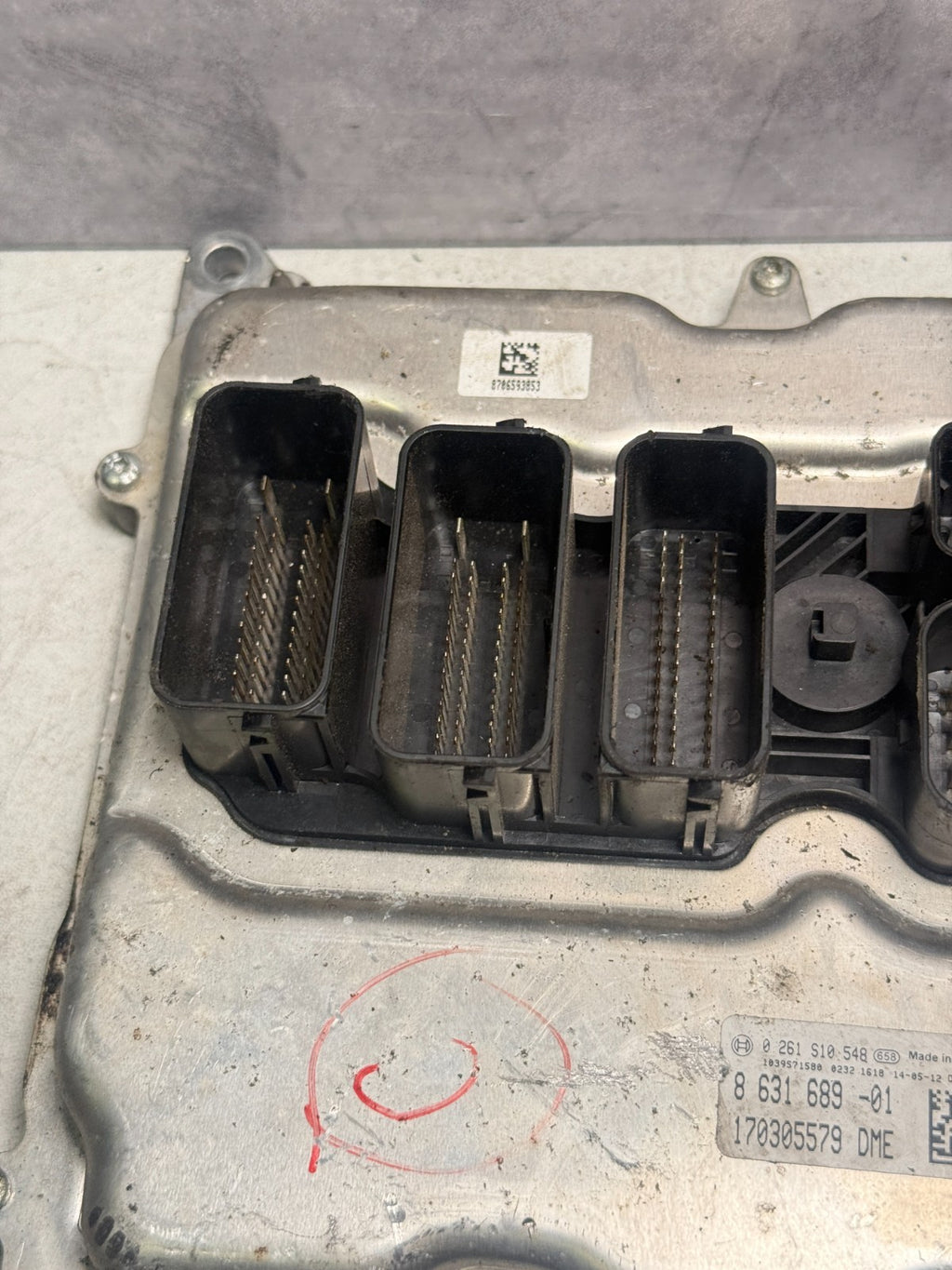 13-16 BMW 528i 8 631 689 -01 Computer Brain Engine Control ECU ECM EBX Module