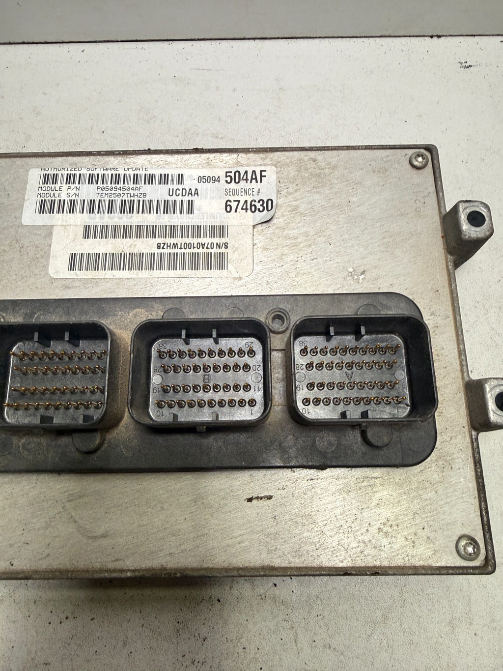2008 DODGE RAM ENGINE HEMMI 5.7L ENGINE COMPUTER ECU ECM PCM 05094504AF
